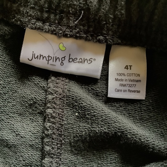 Boy's 4T Jumping Beans Gray Graphic Tee and Black Cargo Pants Set - Picture 7 of 8